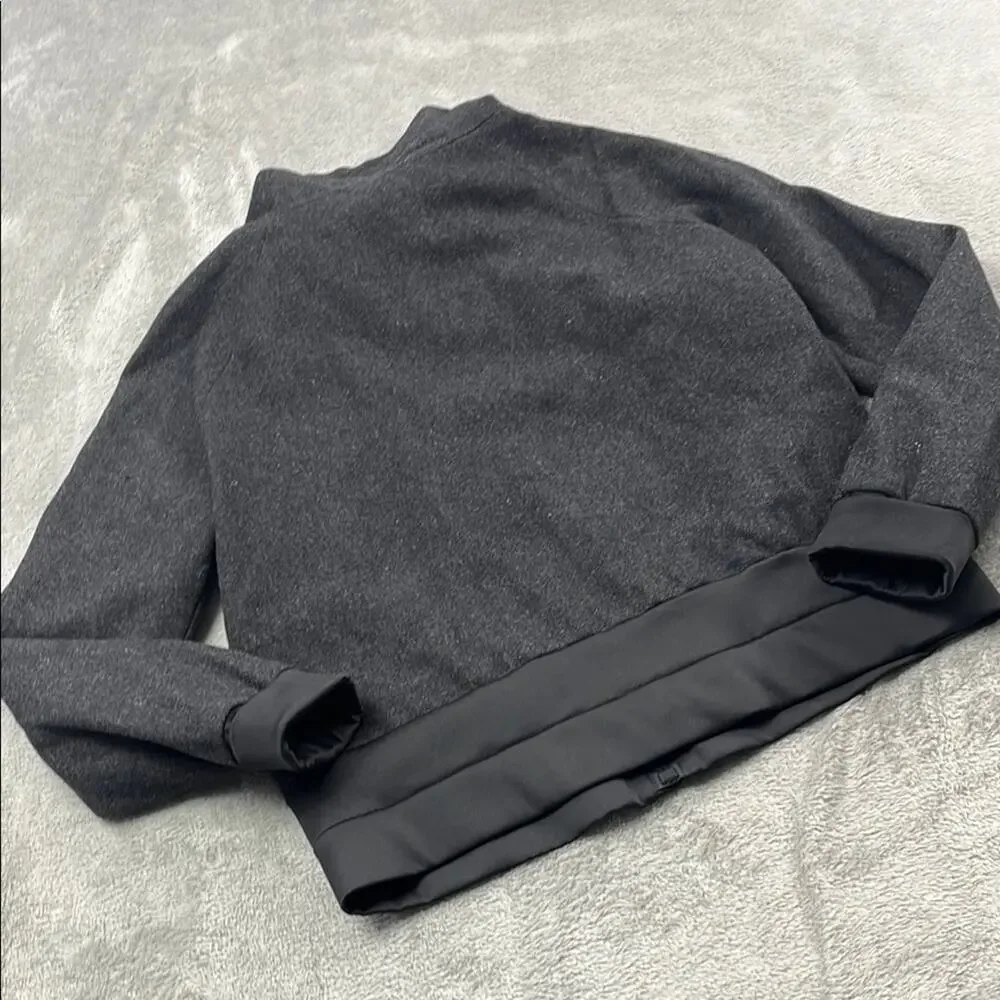 NEW Fiorucci S/M Wool‎ Women's Charcoal Gray Zip-Up Jacket Italy Made RARE